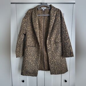 Leopard soft-brushed coat
